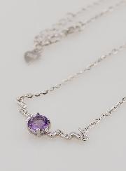 Collier en Argent 925 et Améthyste 40-45cm
