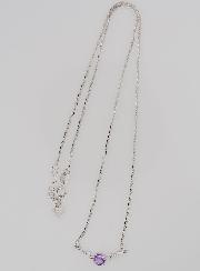 Collier en Argent 925 et Améthyste 40-45cm