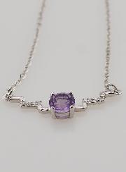 Collier en Argent 925 et Améthyste 40-45cm