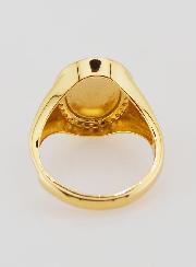 Bague Chevalière Miraculeuse Argent Doré & Zircons - T58 à 62