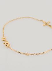 Bracelet Religieux en Plaqué Or - Croix Zircons Ronds
