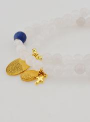 Bracelet Chapelet Jade Blanc & Sodalite - ND de Guadalupe