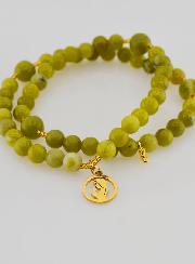 Bracelet Chapelet Jade Vert & Vierge Marie