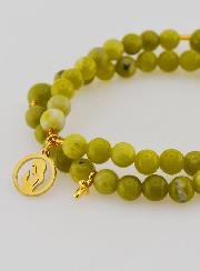 Bracelet Chapelet Jade Vert & Vierge Marie