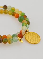 Bracelet Chapelet en Pierres Naturelles d'Agate & Notre Père
