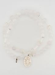 Bracelet Chapelet en Pierre de Jade Blanc - ND de Guadalupe