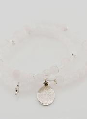 Bracelet Chapelet en Pierre de Jade Blanc - ND de Guadalupe
