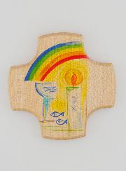 Croix en Bois d'Erable - Mon Baptême