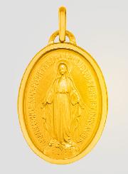 Médaille Miraculeuse Dorée à l'or fin 24k - 19mm