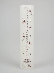 Bougie Décoration de l'Avent Scandinave - 25cm