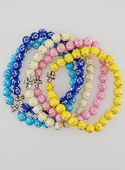 Lot de 5 de Bracelets Religieux avec Croix