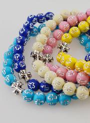 Lot de 5 de Bracelets Religieux avec Croix