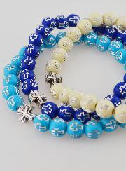 Lot de 5 de Bracelets Religieux avec Croix