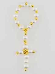 Dizainier en Perles de Verre Nacré - Blanc