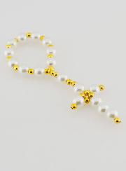 Dizainier en Perles de Verre Nacré - Blanc