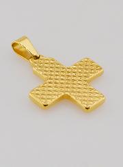 Pendentif Croix Chrisme Or - Pax, Alpha & Omega