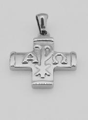 Pendentif Croix Chrisme - Pax, Alpha & Omega