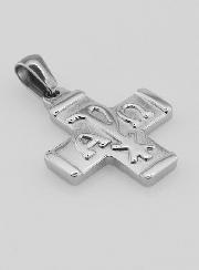 Pendentif Croix Chrisme - Pax, Alpha & Omega
