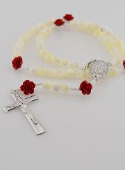 Chapelet Collier Médaille Miraculeuse en Nacre