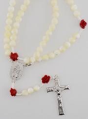 Chapelet Collier Médaille Miraculeuse en Nacre