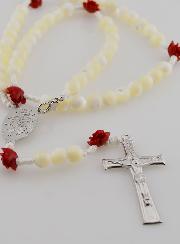 Chapelet Collier Médaille Miraculeuse en Nacre