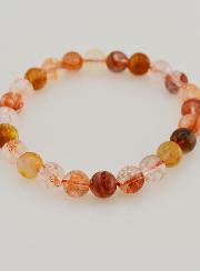 Bracelet en Pierre de Quartz Hematoïde Multicolore AA - 8 mm