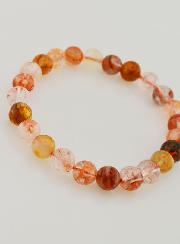 Bracelet en Pierre de Quartz Hematoïde Multicolore AA - 8 mm