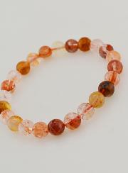 Bracelet en Pierre de Quartz Hematoïde Multicolore AA - 8 mm