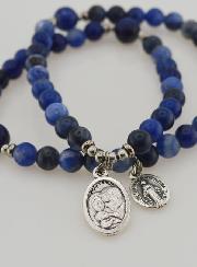 Chapelet Médaille Miraculeuse & St Joseph en Sodalite