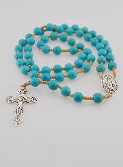 Chapelet Perles Turquoises - Miraculeuse