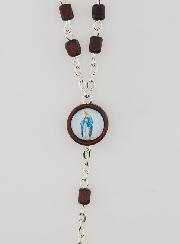 Chapelet Vierge Miraculeuse en Bois Foncé