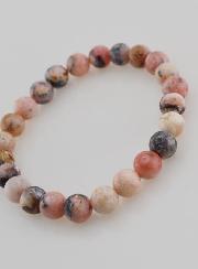 Bracelet en Pierre Naturelle d'Opale Rose 8mm