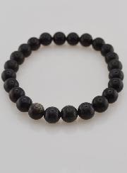 Bracelet en Pierre Naturelle d'Opale Noire 8mm