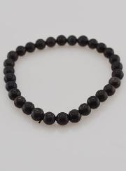 Bracelet en Pierre Naturelle d'Opale Noire 6mm