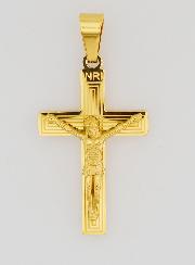 Pendentif Croix en Laiton Doré 28mm