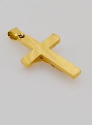 Pendentif Croix en Laiton Doré 28mm