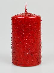 Bougie de Décoration Pailletée - Rubis