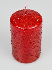 Bougie de Décoration Pailletée - Rubis