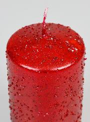 Bougie de Décoration Pailletée - Rubis