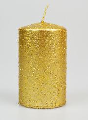 Bougie de Décoration Pailletée - Dorée