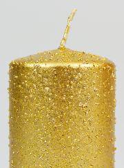 Bougie de Décoration Pailletée - Dorée