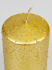 Bougie de Décoration Pailletée - Dorée