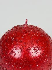 Bougie de Décoration Boule Pailletée 8cm - Rubis