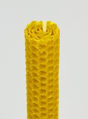 Bougie Cire d'Abeille 100% Naturelle - 15cm