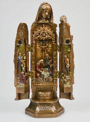 Cadeau de Noël Triptyque Vierge & Nativité - 20cm