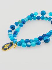 Chapelet Médaille Miraculeuse en Agate Véritable