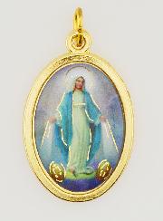 Médaille Vierge Marie Miraculeuse Colorée 22mm
