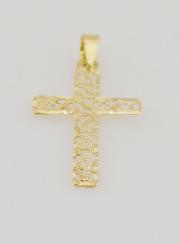 Pendentif Croix Ajourée en Or 9ct - 25mm