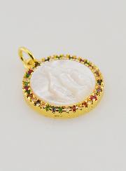 Médaille Vierge Marie Miraculeuse en Nacre - 15mm