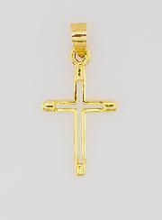 Pendentif Croix Contour 15mm - Or 9ct